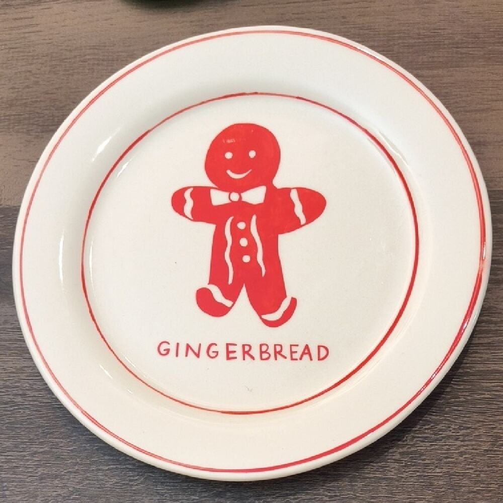 Anthropologie, Molly Hatch Gingerbread Plate 8 1/2" New w/ Imperfections